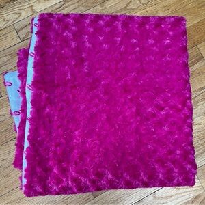 Vibrant Hot Pink Plush Blanket, 50”x60”